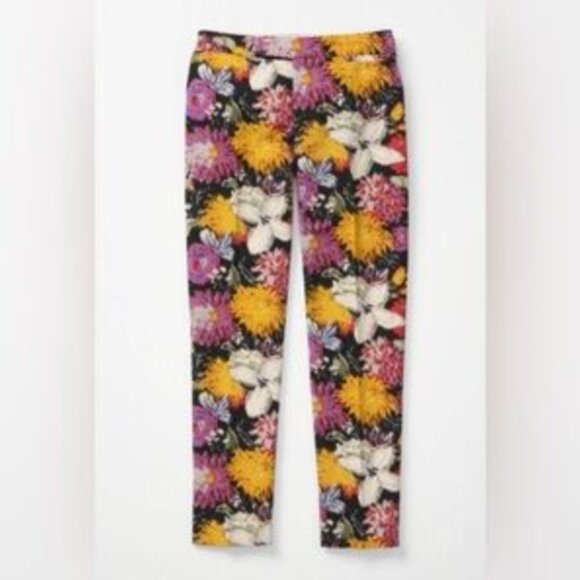 Anthropologie Elevenses Bold Floral Trousers Pants Bohemian Boho Chic size 6 - Picture 2 of 15